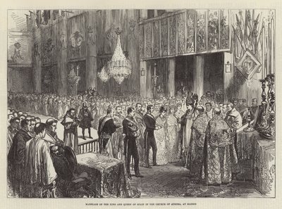 Matrimonio del Rey y la Reina de España en la Iglesia de Atocha, en Madrid de Sir John Charles Robinson